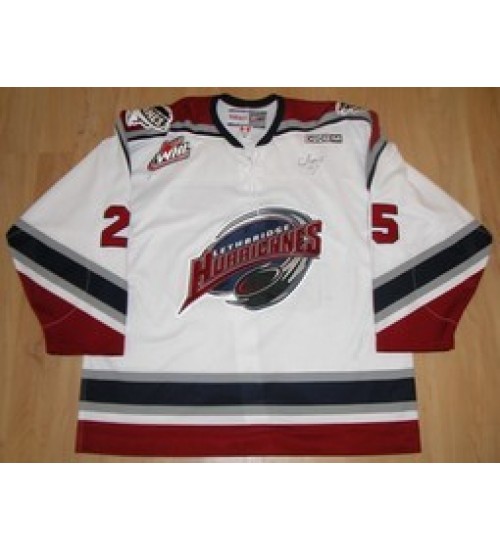 Custom WHL Lethbridge Hurricanes 03 04 Chad Wolkowsk Home Hockey Jersey White